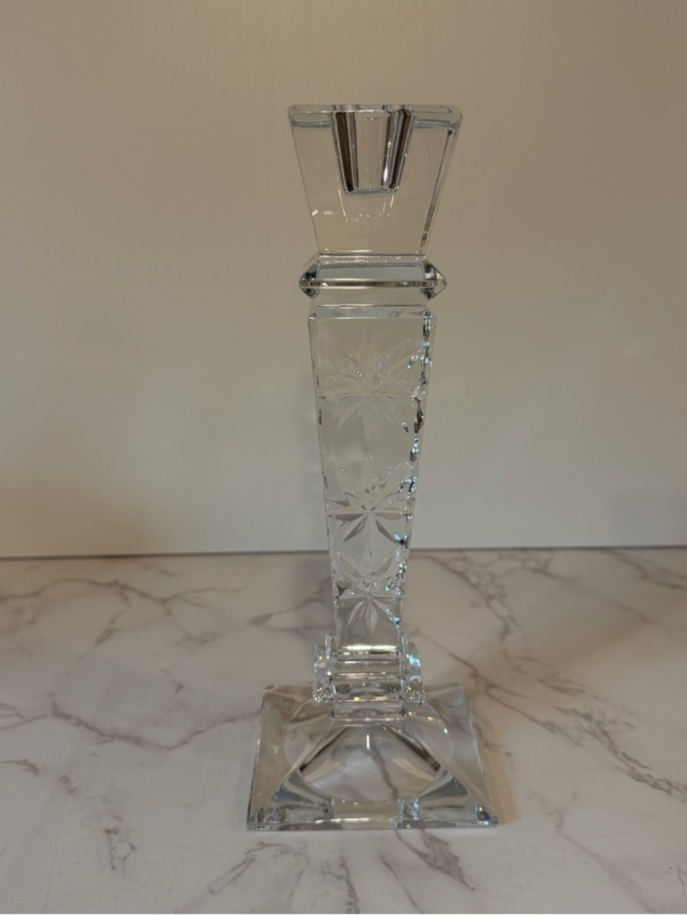 Vintage Shannon 10” Star Crystal Candlestick Holder